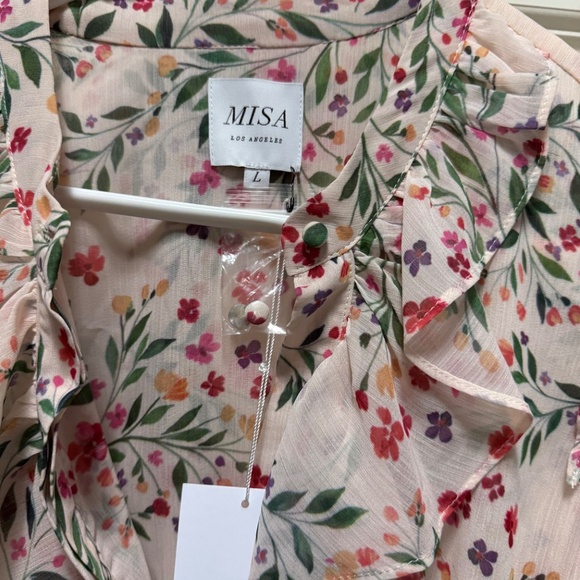 Misa Ilysa Midi Dress Spring Ditsy size L - Picture 4 of 4